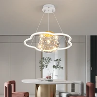 gypsophila pendant lights modern minimalist bedroom lamp nordic luxury creative restaurant childrens room planet chandelier