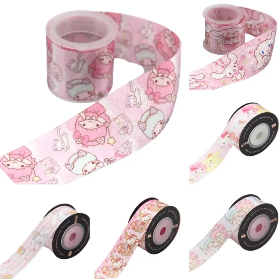 Шелковая атласная лента Hello Kitty Sanrio товары для рукоделия из мультфильма сделай