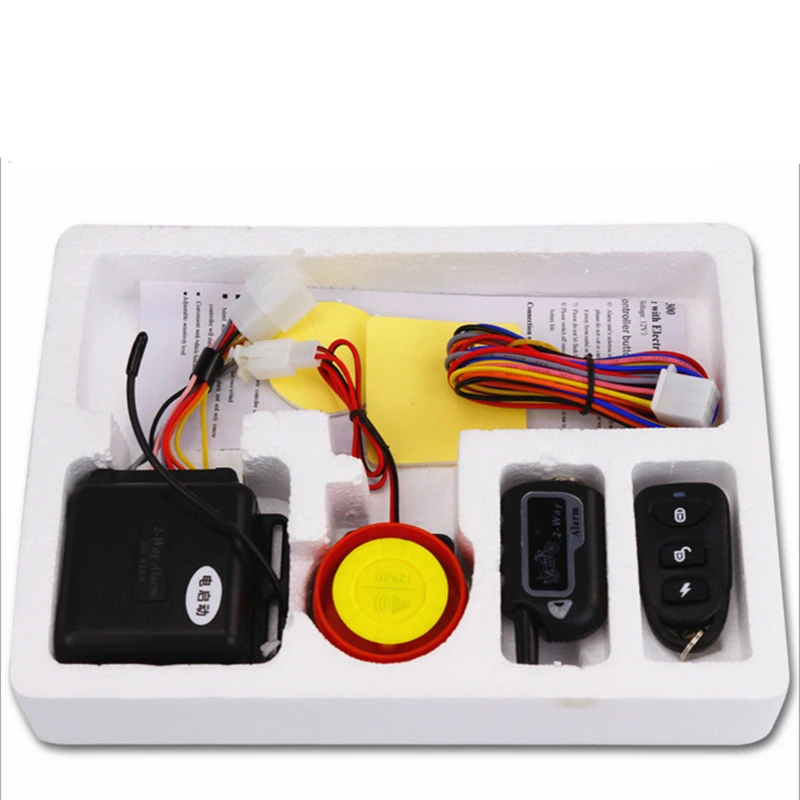 

Universal Two-way Motorcycle Scooter Anti-theft Security Alarm System Moto Remote Control Engine Start Alarme Moto Speaker Key