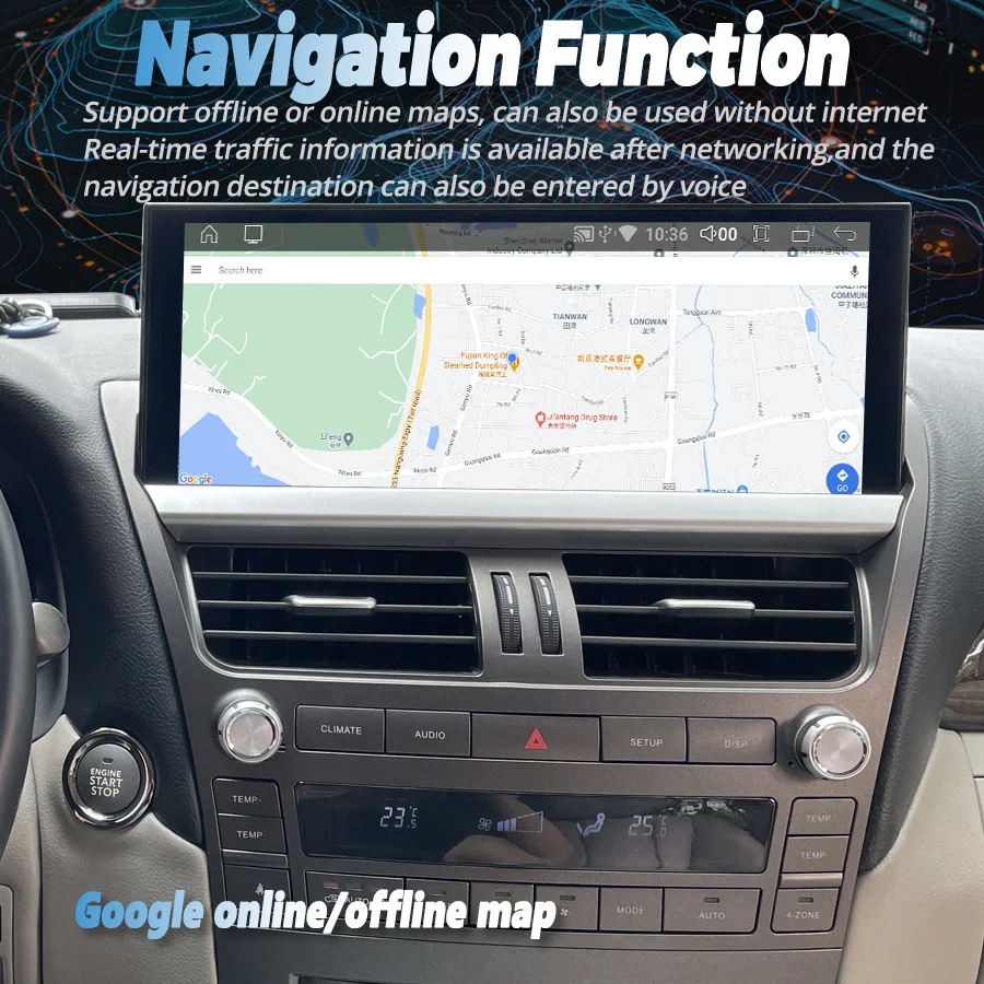 12 3-дюймовый Qled-экран CarPlay Android Автомобильный радиоприемник для Lexus LS460 LS600 2006-2012