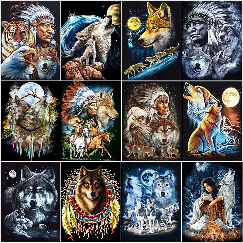 Алмазная 5D картина сделай сам волка животное искусство полная круглая вышивка