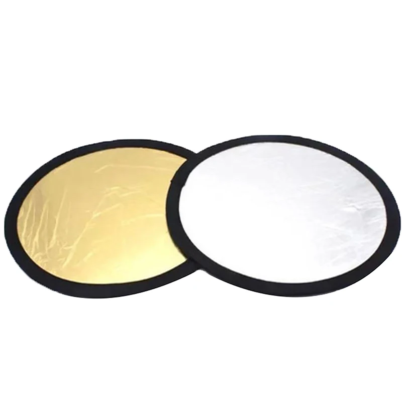 

2 In1 30cm Gold/Silver/White Portable Folding Handheld Photograph Reflector With Bag