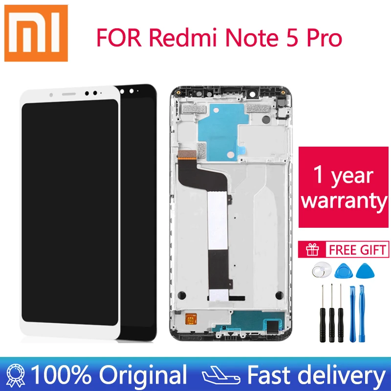 

Оригинальный ЖК-дисплей для Xiaomi Redmi Note 5 Pro, сенсорный экран, дигитайзер, запасные части для Redmi Note 5, ЖК-дисплей Snapdragon 636