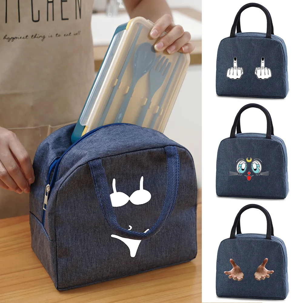 

Lunch Bag Cooler Tote Portable Canvas Thermal Cold Food Container Picnic For Men Women Kids Travel dinner Handbag Insulated bag