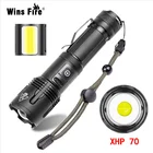 2022 COB Led XHP70 Мощная Вспышка 18650 или 26650 батарея USB зарядка тактическая вспышка для работы на открытом воздухе зум босветильник