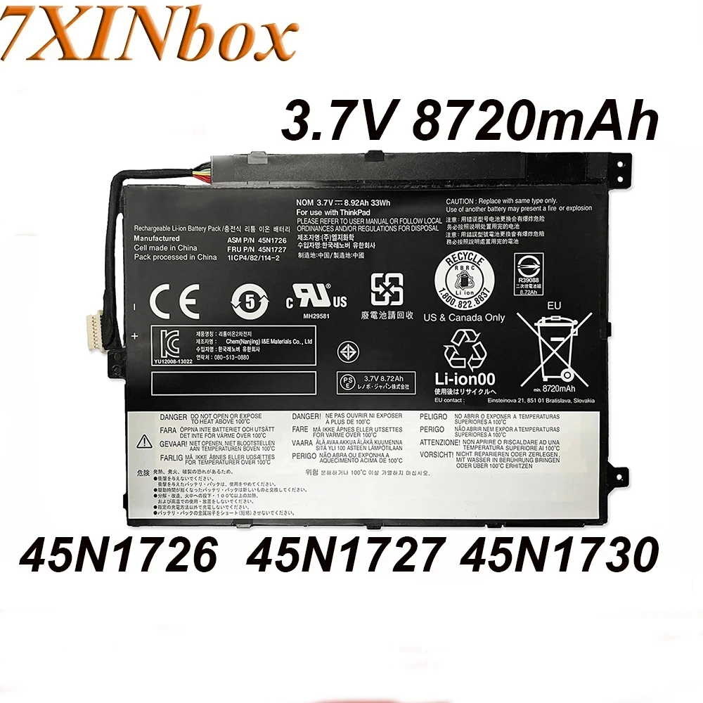 Аккумулятор для ноутбука Lenovo Thinkpad 10 20C3-001QAU 20E3-0018AU 45N1726 45N1727 45N1732 3 7 в 8720 мАч