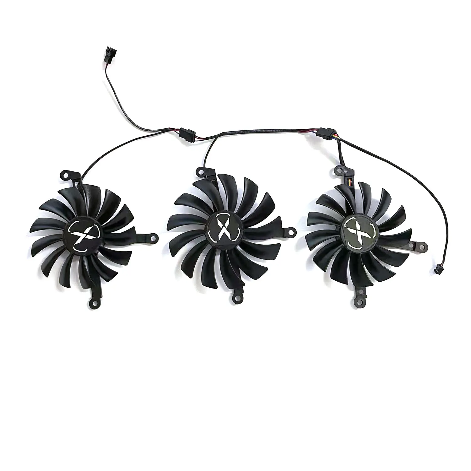 Фото Вентилятор видеокарты CF1015U12S 1x95 мм 2x87 мм Radeon RX 6700XT 6750XT для XFX Speedster SWFT 309 Radeon RX 6700 XT 12GO №2