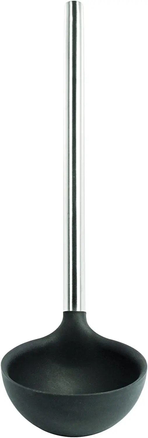 

, Deep Spoon with Silicone Shell Reinforced with Stainless Steel Handle