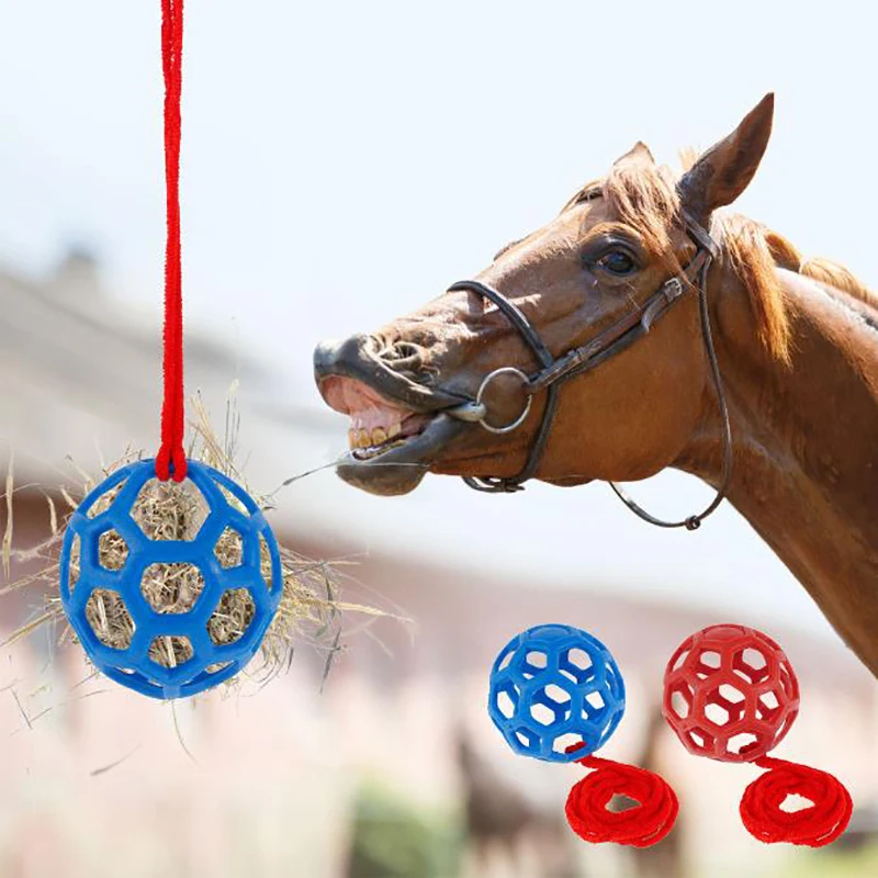 

1PCS Horse Treat Ball Hay Feeder Toy Ball Hanging Feeding Toy for Horse Horse Goat Sheep Relieve Stress
