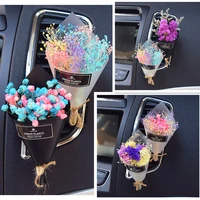 car accessories creative outlet jewelry dried flowers handmade bouquet aromatherapy clip light luxury home gift holiday girl