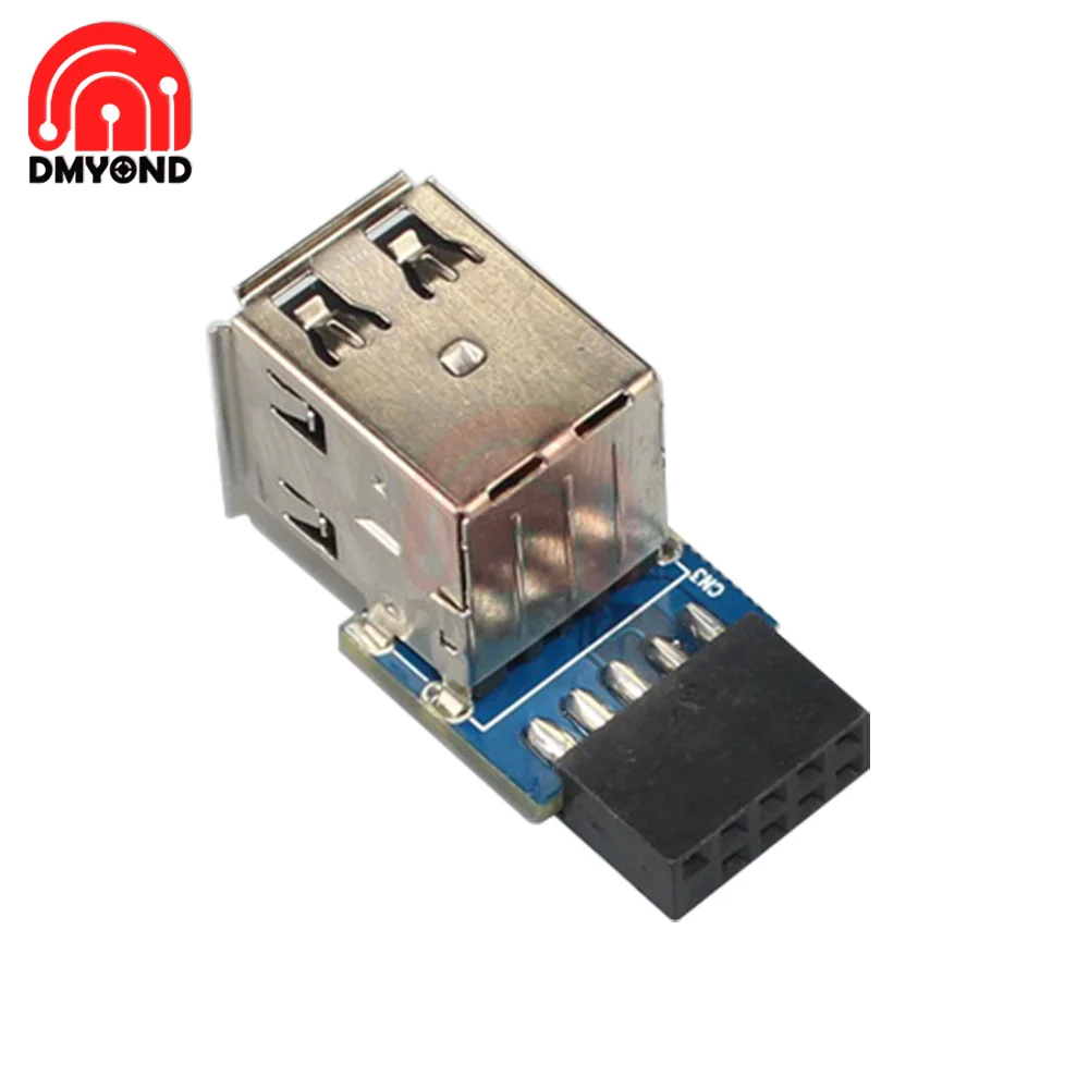 

9-контактный USB2.0 двойной USB A 9-контактный переходник с внутренним разъемом