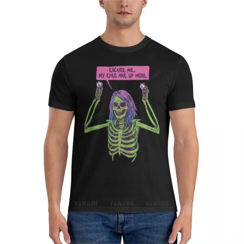 

Мужская хлопковая футболка My Eyes Are Here незаменимая Футболка мужская забавная футболка s Футболка мужская черная футболка