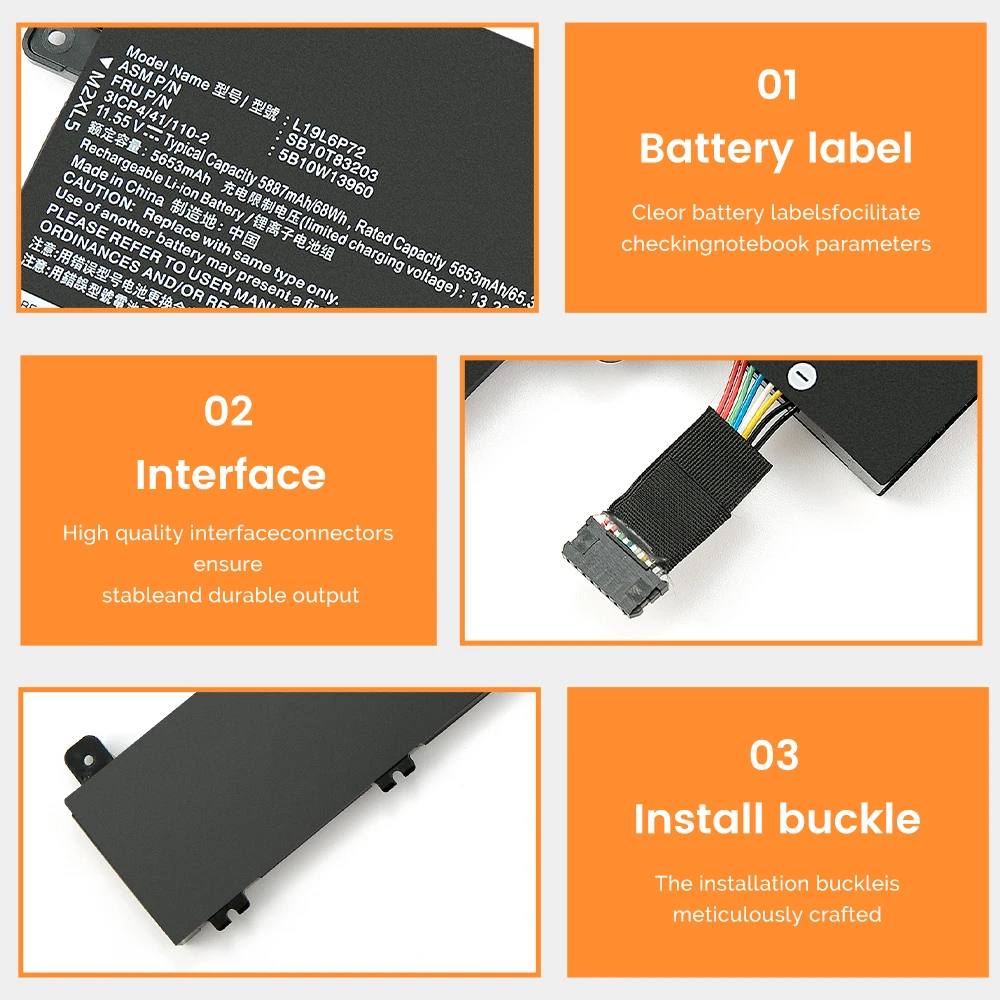 Аккумулятор L19L6P72 L19C6P72 для ноутбука Lenovo ThinkPad T15p 1-го поколения P15v 20TN 20TM 20TQ 20TR Series