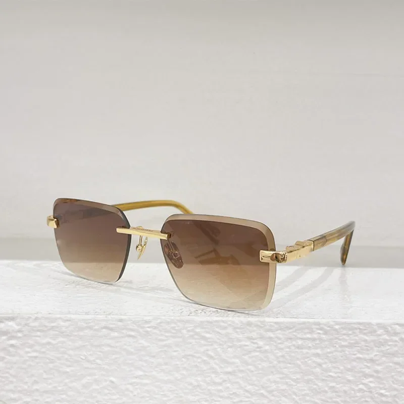 083 Роскошные бренды безрамочные солнцезащитные очки высококачественные