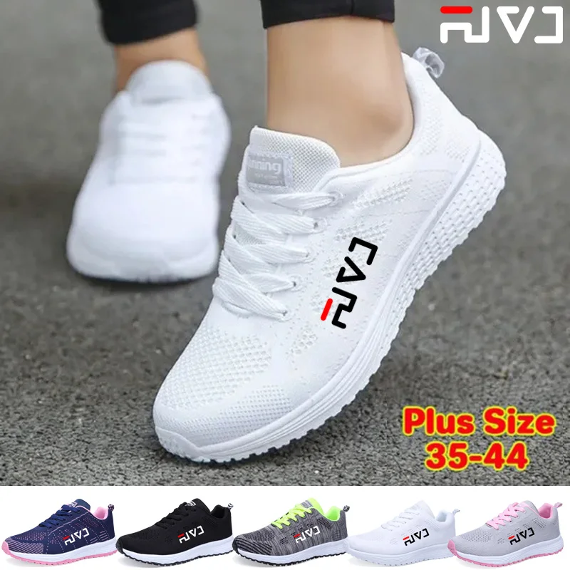 New Women's Ultra Light Weight Walking Shoes Gradient Colors Casual Sneakers Mesh Breathable Sports Shoes Lace Up Anti-Slip Shoe