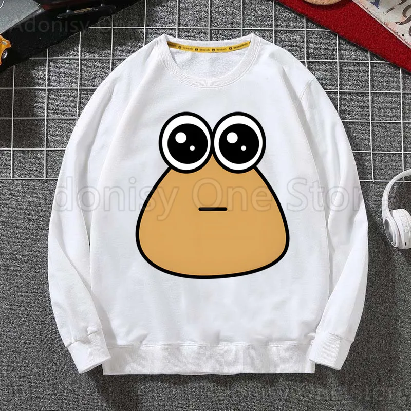 Толстовка с капюшоном Pou для мужчин и женщин пуловер в стиле Харадзюку мужская