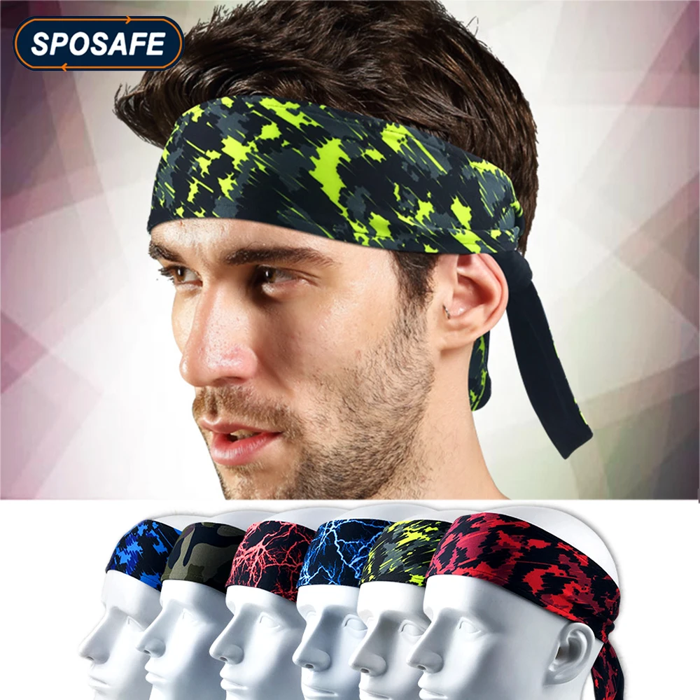 Спортивная повязка на голову, эластичная мужская повязка для волос для йоги, бега, уличная спортивная повязка на голову, фитнес-повязка