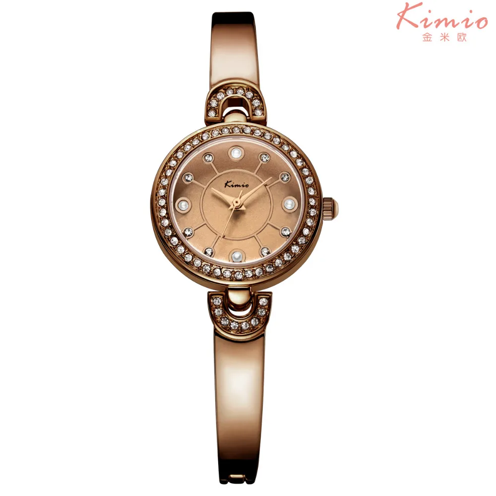 

KIMIO Brand Stainless Steel Women Watches Imitation Pearl Peacock Dial Bracelet Watch Waterproof Quartz Watch Dress Clock NO.2