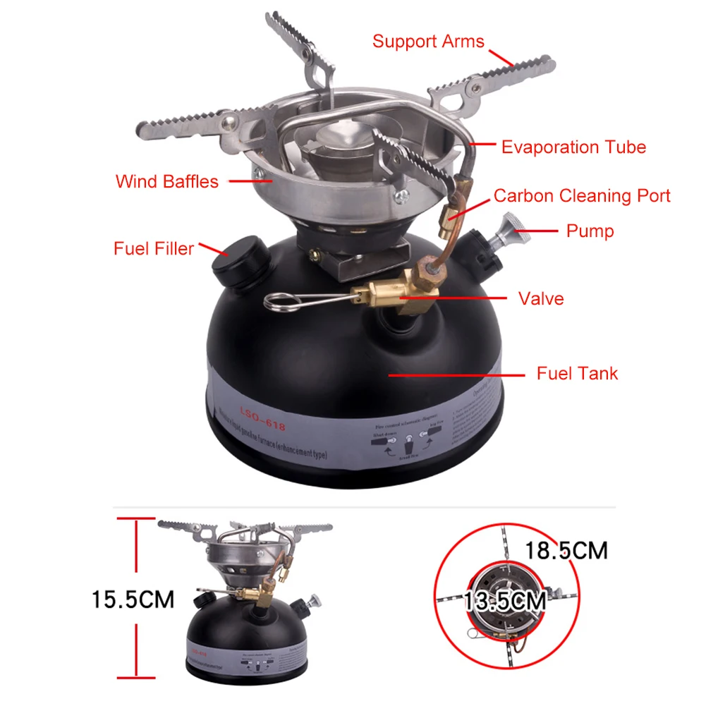 

Outdoor Camping Stove Portable Gasoline Stove Liquid Fuel Alcohol Diesel Oil Stove Travel Fishing Hiking Cooking Stoves