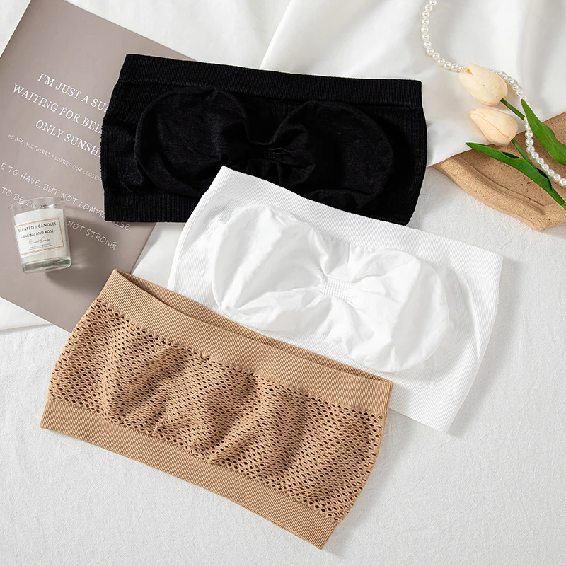 

Женский бюстгальтер без косточек, бесшовное нижнее белье с запахом, вентилируемое сексуальное женское нижнее белье, бежевый топ