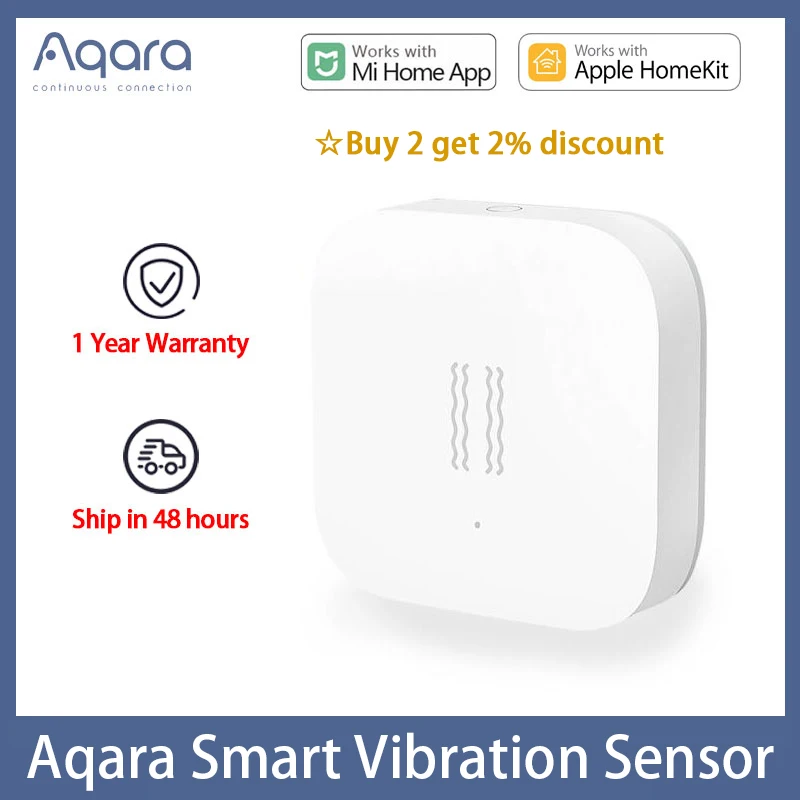 

Aqara Smart Vibration Sensor Zigbee Shock Motion Sensor Detection Alarm Monitor Built In Gyro Work with Apple Homekit Mi Home