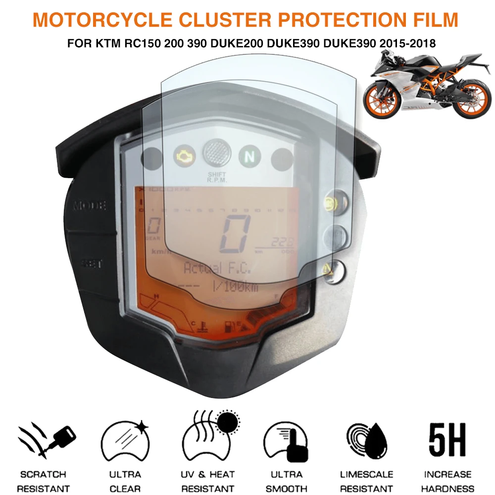 

Motorcycle Cluster Scratch Protection Film Screen Protector For KTM Duke 390 200 Duke390 Duke200 RC 150 Accessories Instrument