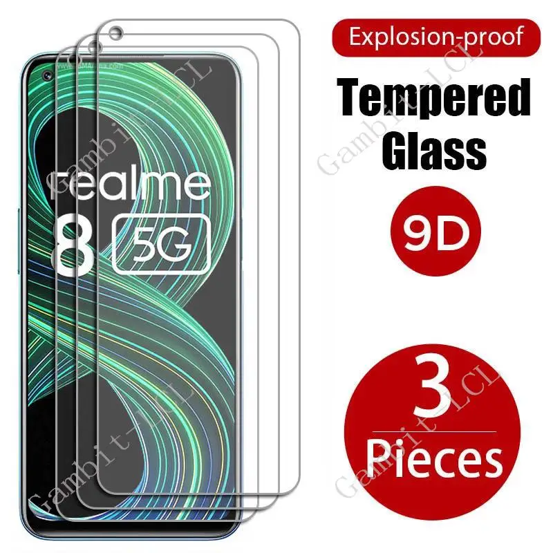 Закаленное стекло для Realme V13 5G, 3 шт., Защитная пленка для RealmeV13 V 13 Realme8 8 Q3i RealmeQ3i 6,5 дюйма, защитная пленка для экрана