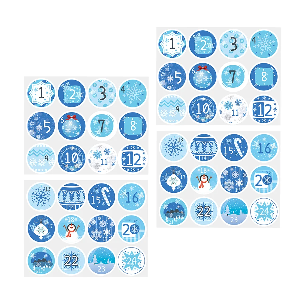 

Christmas Sticker Stickers Number Calendar Labels Sealing Countdown Advent Labelxmas Seal Envelope Adhesive Candy Present