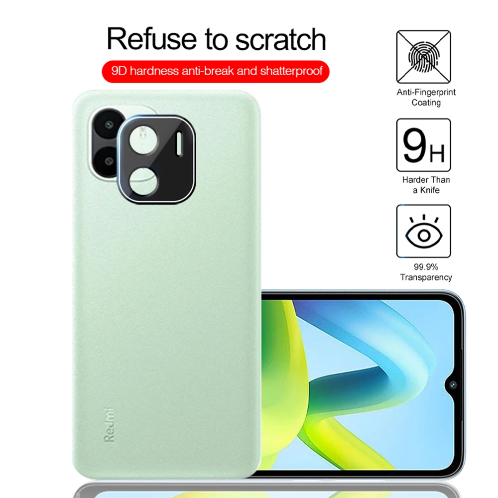 Защитный чехол для камеры из закаленного стекла 3D Xiaomi Redmi A1 задняя крышка