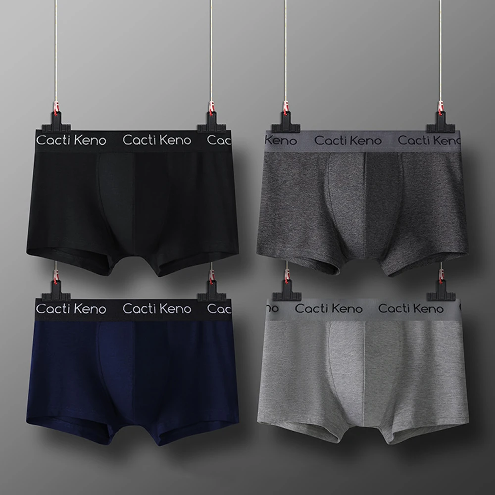 Sexy Men Boxer Underwear 4Pcs Shorts Breathable Boxershorts Men Trunks Lightweight Soft Underpants Under Wear Pants Short Brief