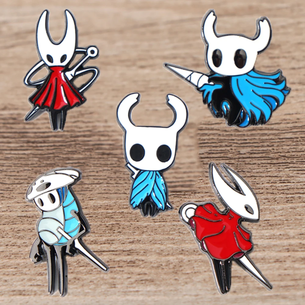 

BG2030 Hollow Knight Anime Cosplay Brooch Metal Enamel Pin Men Bag Clothes 80s Lapel Pins Badges Jewelry Children's Gifts