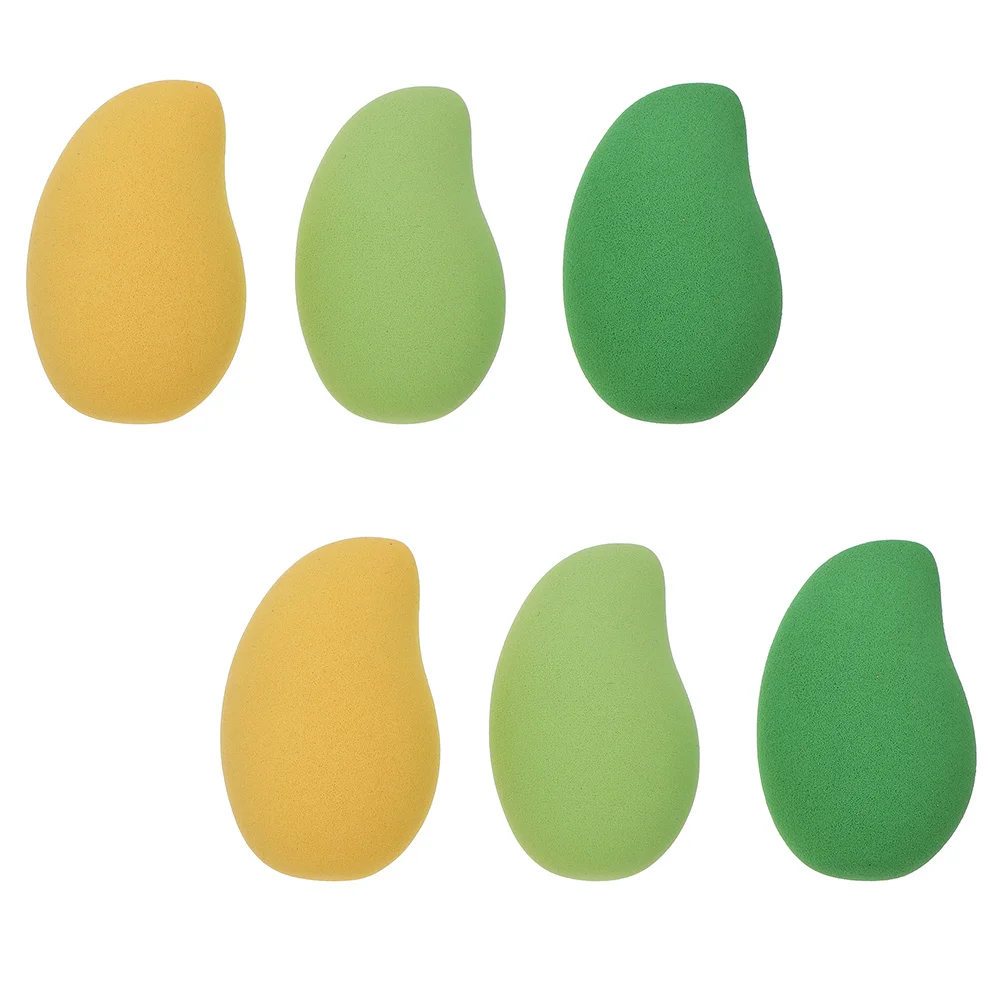 6 шт. инструменты для макияжа в форме манго красивые яйца прочные милые женские