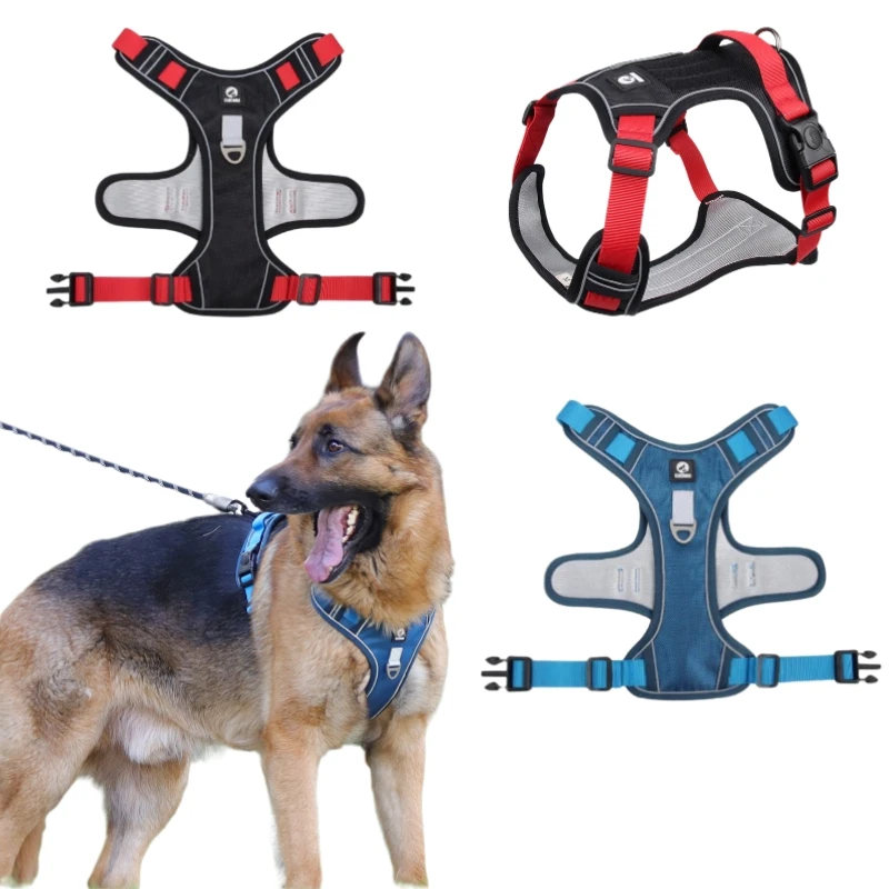 

Large Dog Tactics Harness Vest Pet Outdoor Oxford Hunting Gear Training Explosion-proof Saddle For Big Dogs Products Accessories