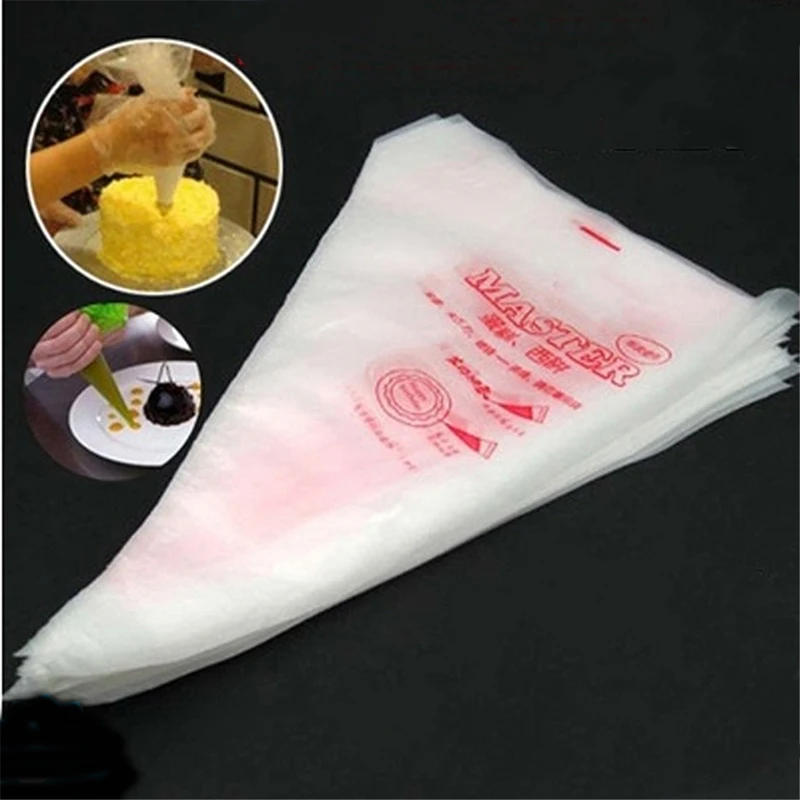 

50PCs Disposable Pastry Bags Cake Decoration Kitchen Icing Food Preparation Bags Cup Cake Piping Tools For Baking