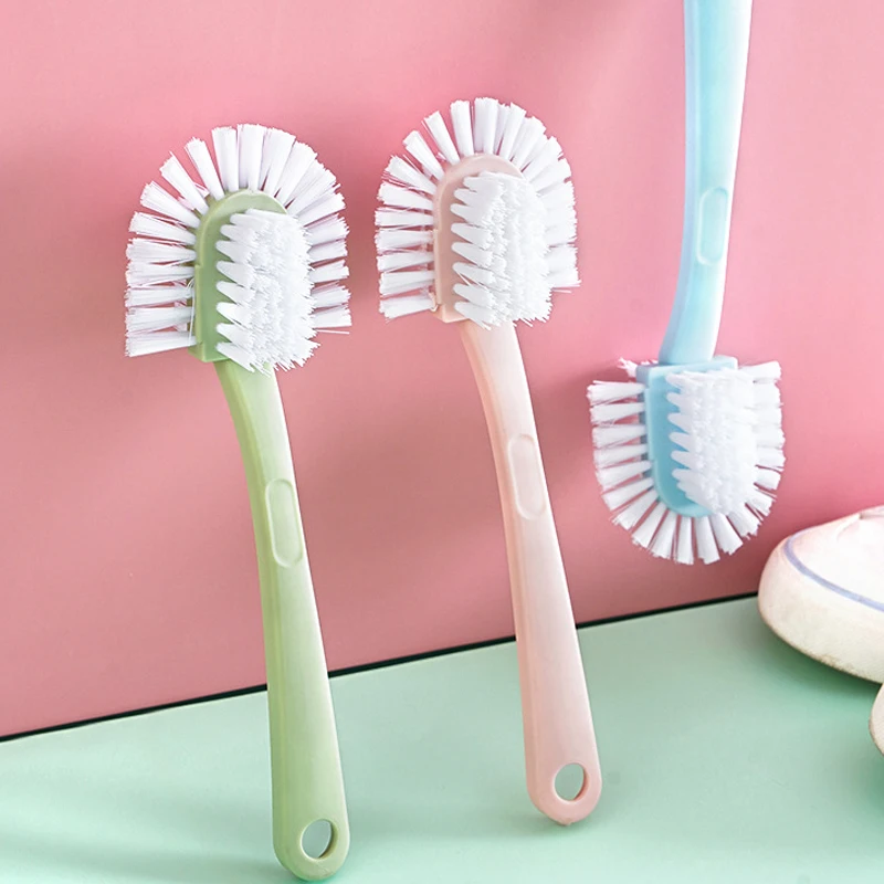 

New Arrival Household Multifunctional All-round Five-sided Shoe Washing Brush Plastic Long-handled Soft-bristle Shoe Brush Home