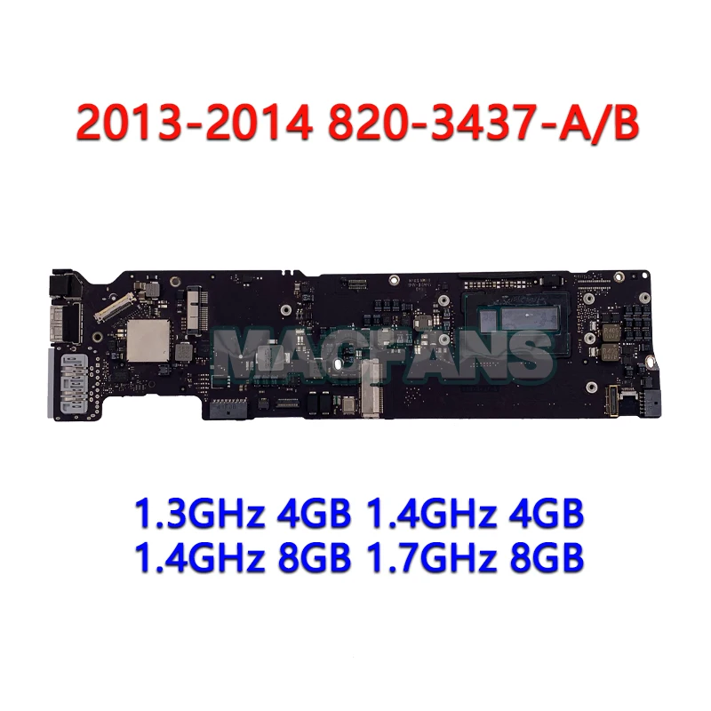 Оригинальная материнская плата A1466 820-00165-A для MacBook Air логическая 1 7G 4GB 820-3209-A 4G 8GB