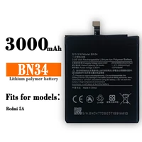 xiao mi 100 orginal bn34 3000mah battery for xiaomi redmi 5a 5 0 bn34 high quality phone replacement batteries
