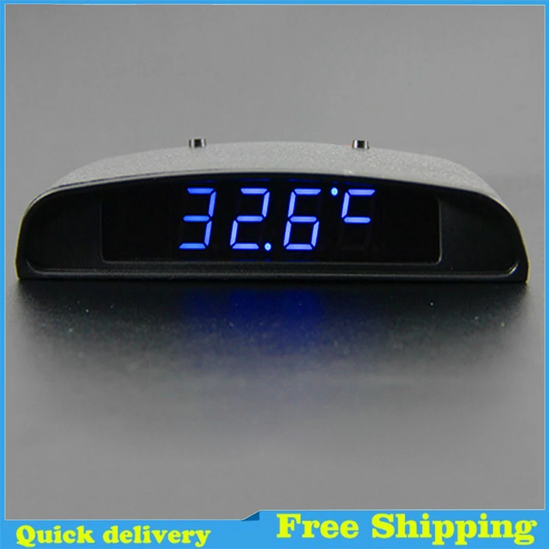 

Auto Interior Trim Appearance 3 In 1 Car Clock Theromometer And Voltage Monitor Display Time Date Temperature Voltage