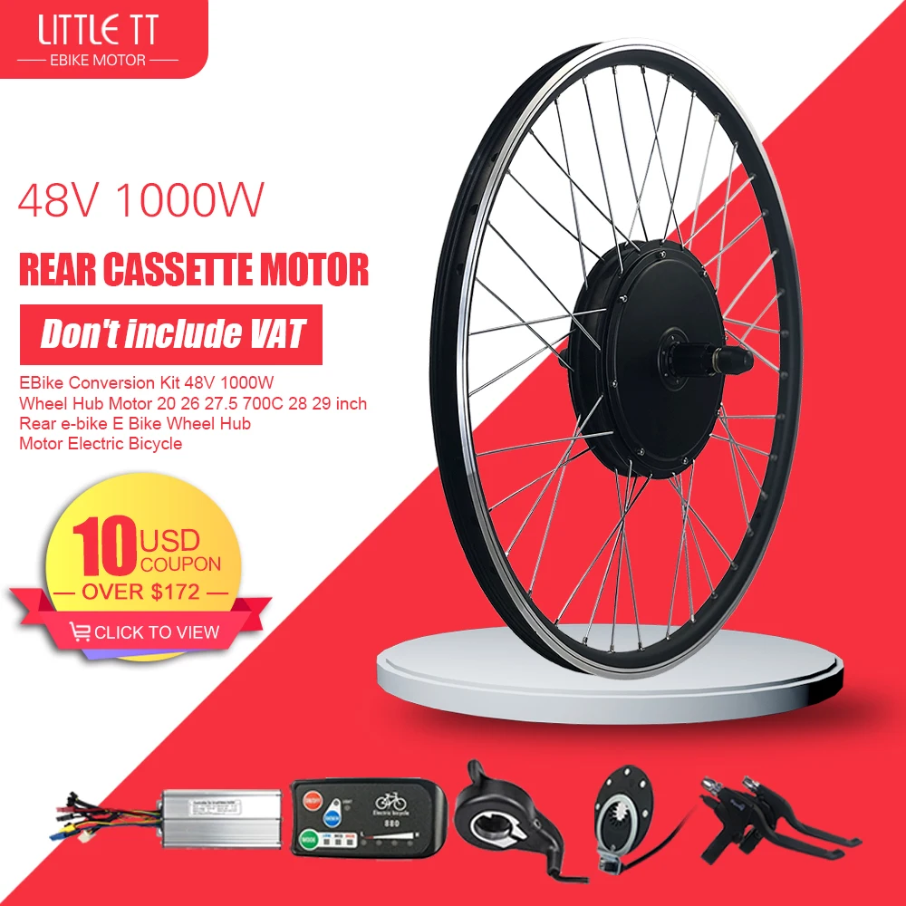 

EBike Conversion Kit 48V 1000W Wheel Hub Motor 20 26 27.5 700C 28 29 inch Rear e-bike E Bike Wheel Hub Motor Electric Bicycle