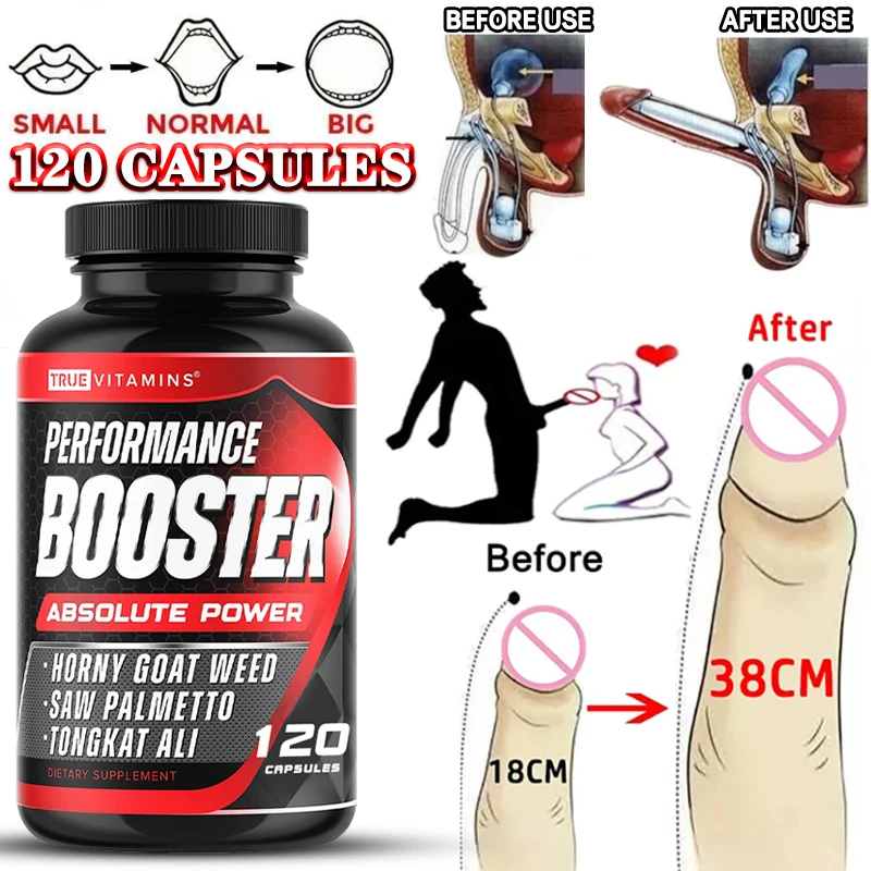 

Men's Performance Booster - Natural Male Enhancement Supplement with Tongkat Ali, Horny Goat Weed & Saw Palmetto - 120 Capsules