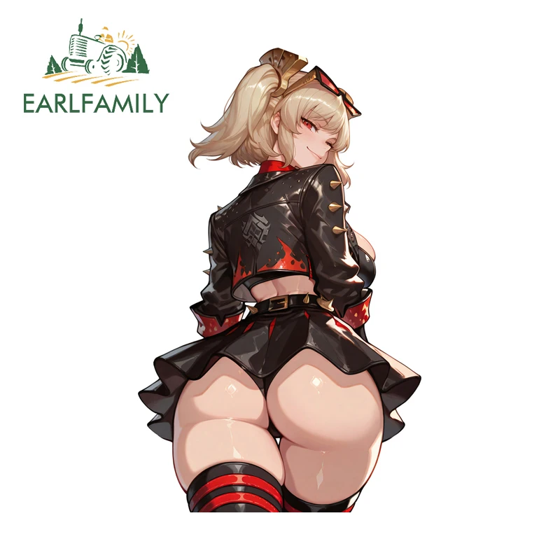 

EARLFAMILY соблазнительная задница Zenless Zone Zero Burnice белые наклейки забавные модные наклейки ПВХ 3D подходят для ПВХ Racing Drifting