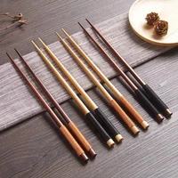 handmade natural wood chopsticks red sandalwood sushi sticks chinese korean chopsticks tableware household utensils