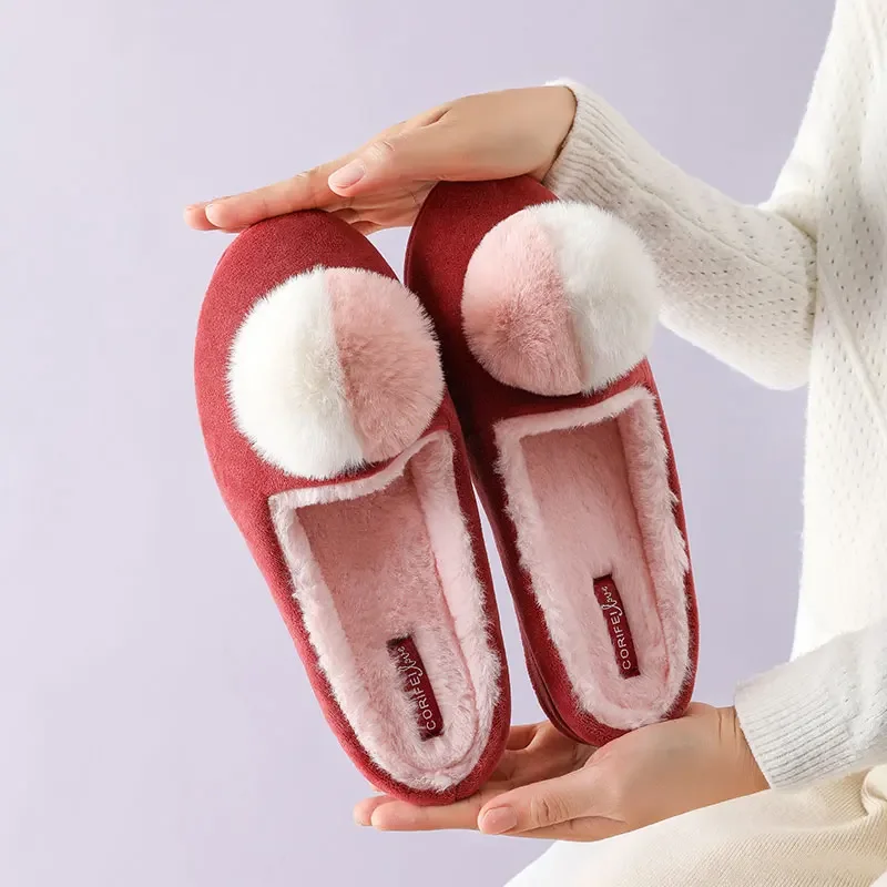 

2023 зимние пушистые тапочки для женщин, Короткие Плюшевые Пушистые меховые шлепанцы для пола, дамские домашние Роскошные модные туфли на плоской подошве