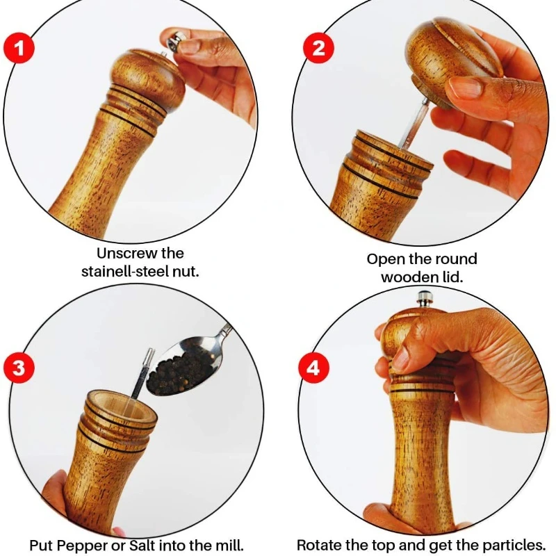 Мельница деревянная для соли и перца мельница специй с сильным регулируемым