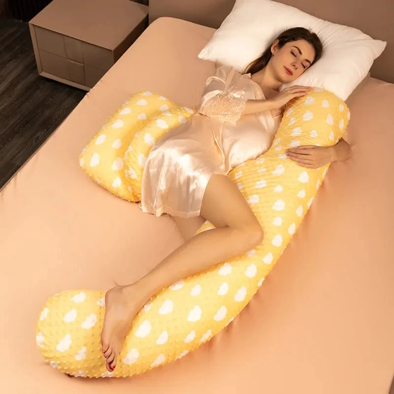 High Elastic Pregnant Woman Pillow Multi-function Side Sleeping H-shaped Pillow Protect Abdomen Waist Pregnancy Bedding Cushion