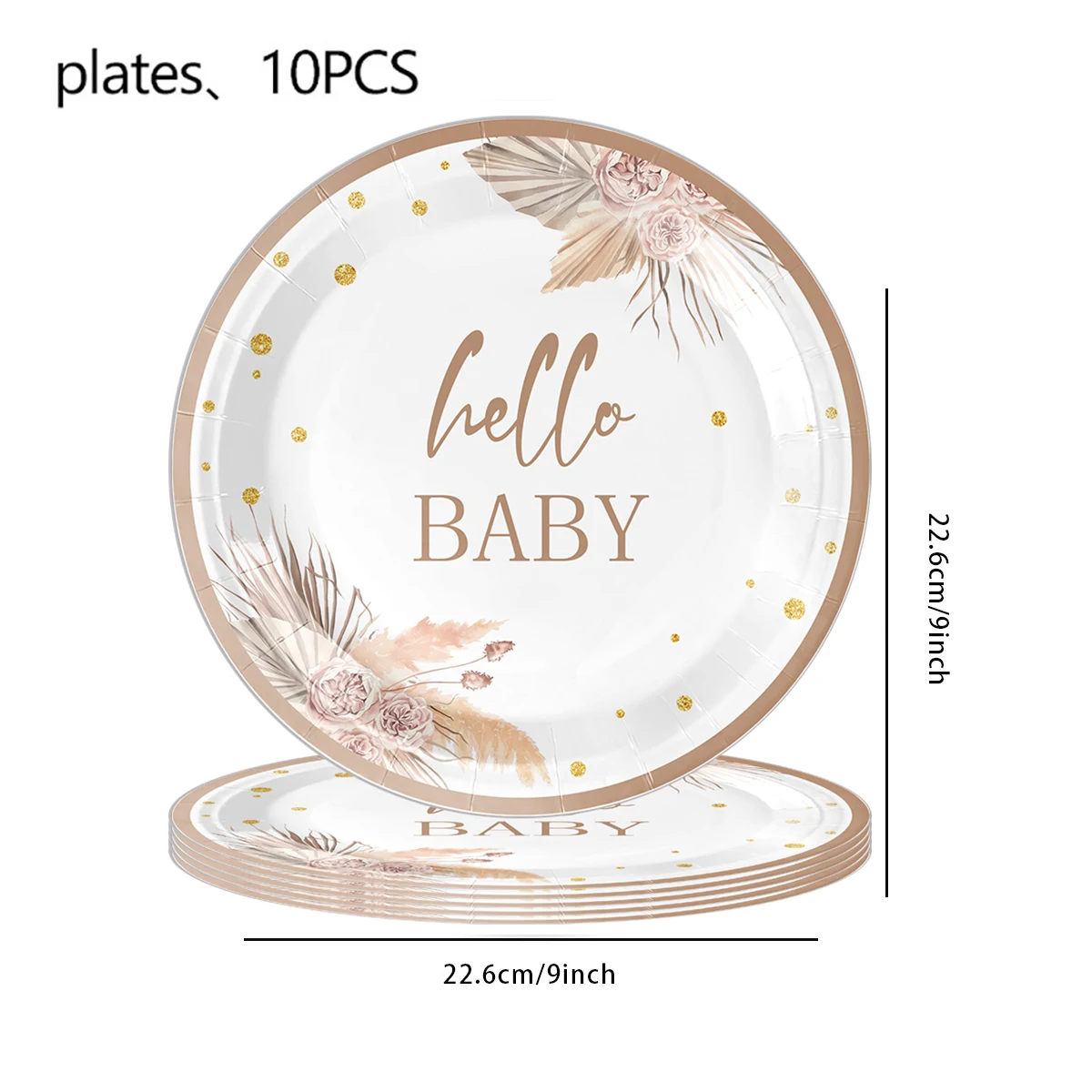 Фото kit Kids Birthday Party Balloons Hello Baby Boy Girl DIY Cake Topper Paper Tableware 1st Birthday Party Baby Shower Decorations №4