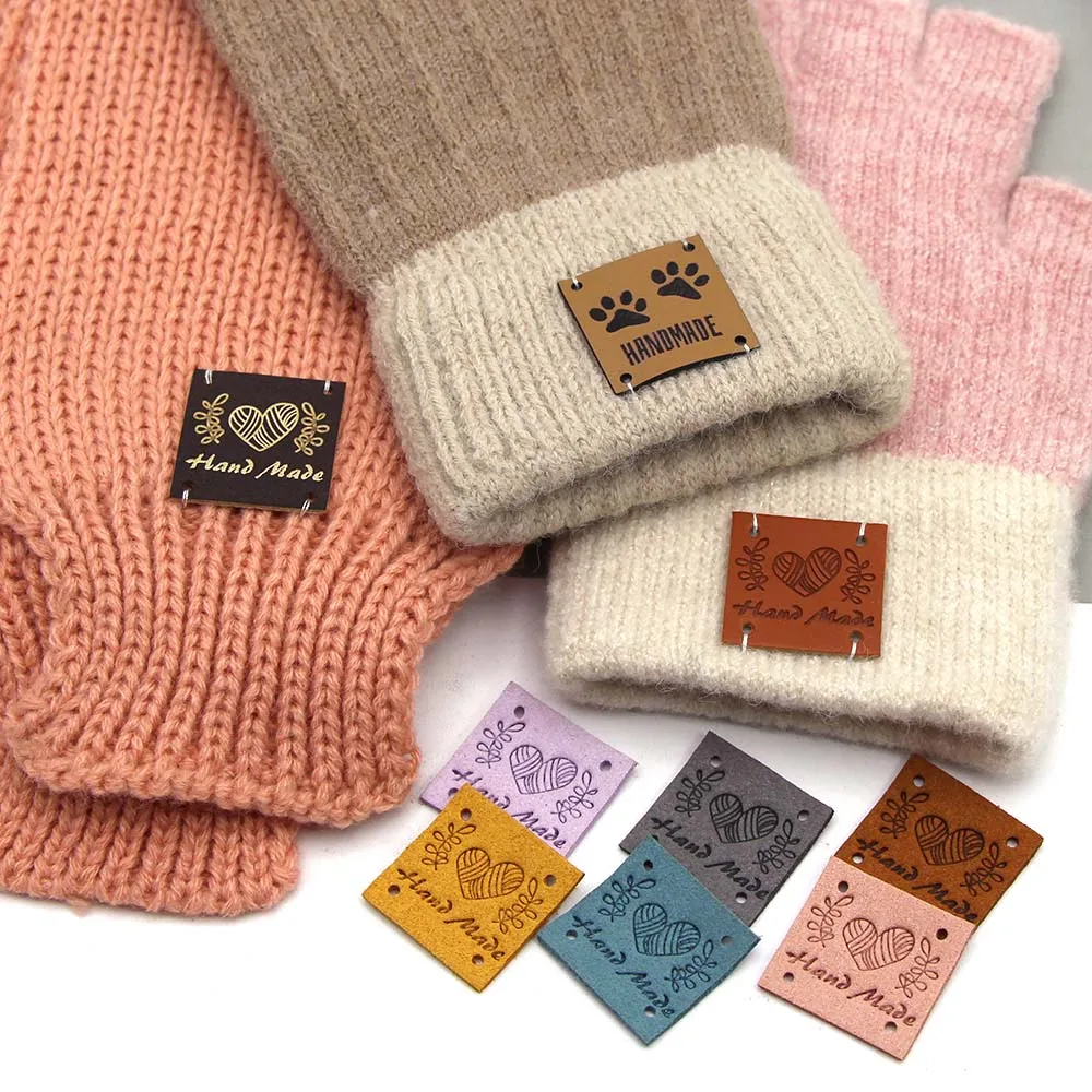 Этикетка Собачья лапа 1 дюйм этикетка сделай сам из искусственной кожи этикетки