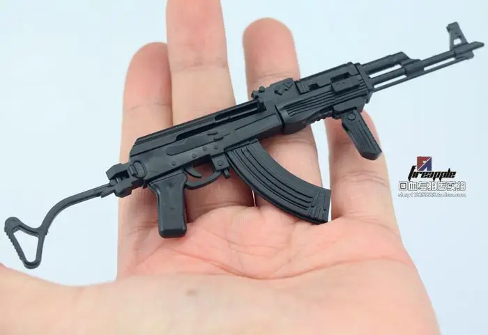 Модель оружия из пластика AK47/AKM масштаба 1:6 для сборки, головоломка из строительных кирпичей, военное оружие для песочницы, игрушка 4D для фигурок действия высотой 30 см.