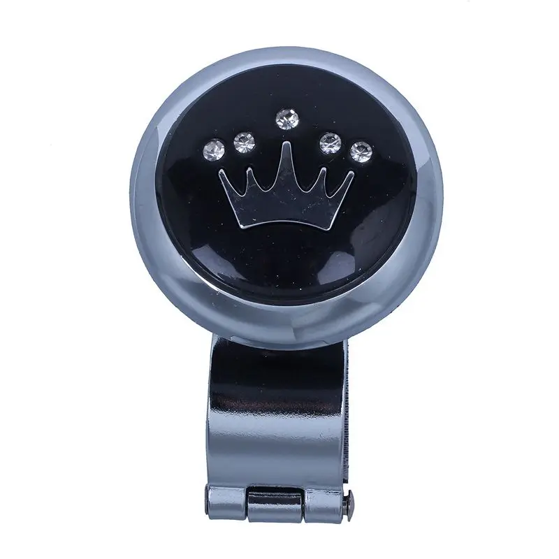 

Crown Pattern Metal Plastic Handle Steering Wheel Spinner Knob for Auto Truck
