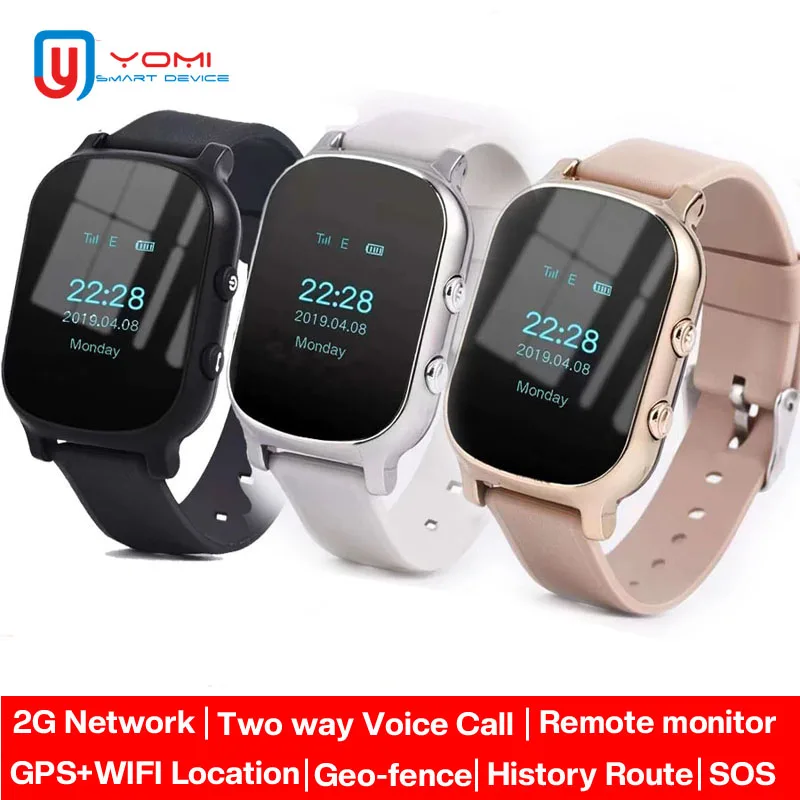 

Smart Watch T58 Kids Elderly GPS WIFI Location-Tracker Two-way Call Remote Monitor SOS Call Smartwatch Android Phone Watch Gift